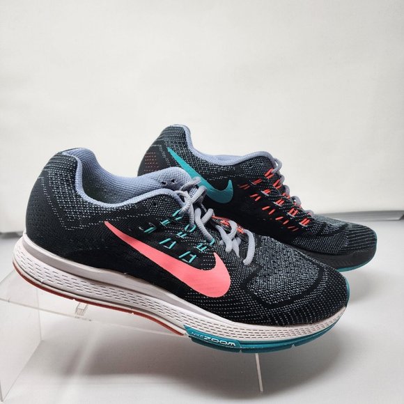 Nike Running Shoes Womens 9 Black Flyknit Zoom Structure Sneakers  Gym Work Out - Picture 3 of 8